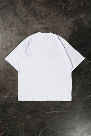 ATOMIC WHITE DISTRESSED T-SHIRT