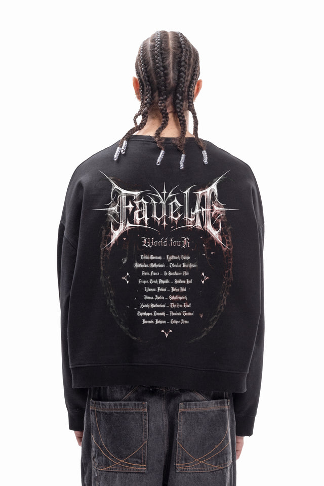 WORLDTOUR BLACK BOXY CREWNECK