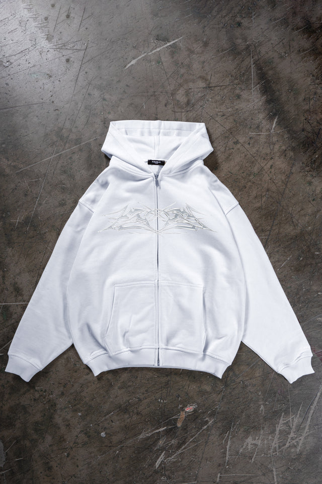 AURA WHITE FRONT ZIP