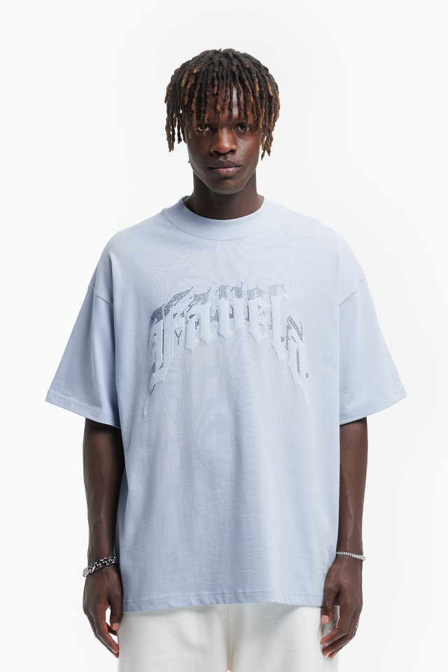 AVES RHINESTONE ZEN GRAY T-SHIRT