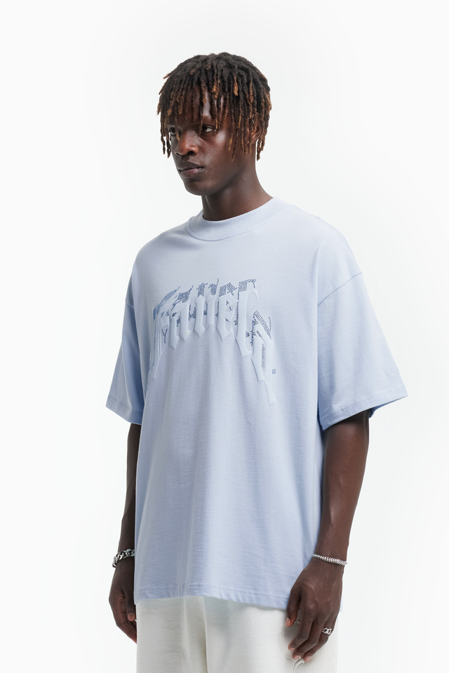 AVES RHINESTONE ZEN GRAY T-SHIRT