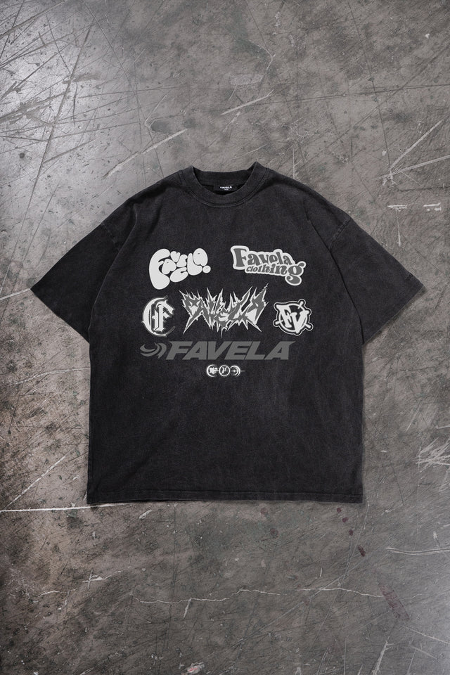 BEST OF 23 BLACK WASHED DISTRESSED T-SHIRT
