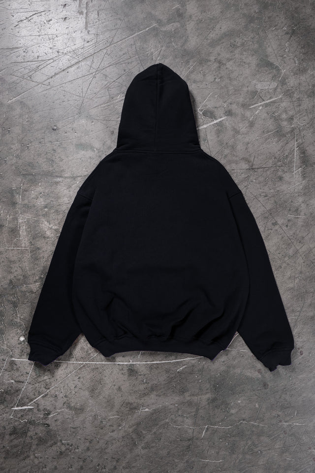 FADED FACE BLACK HOODIE