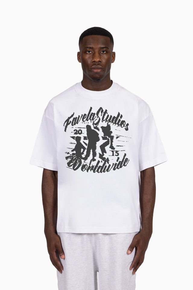 CREW WHITE DISTRESSED T-SHIRT