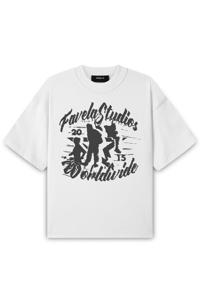 CREW WHITE DISTRESSED T-SHIRT