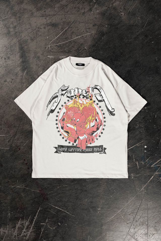 DEVIL VANILLA DISTRESSED T-SHIRT
