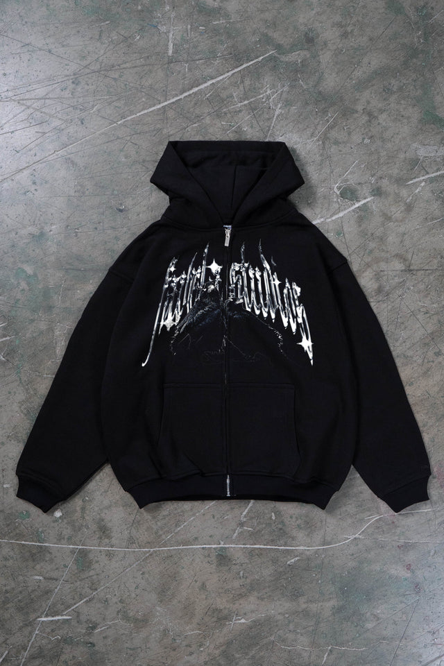 %DARK NIGHT BLACK FRONTZIP%