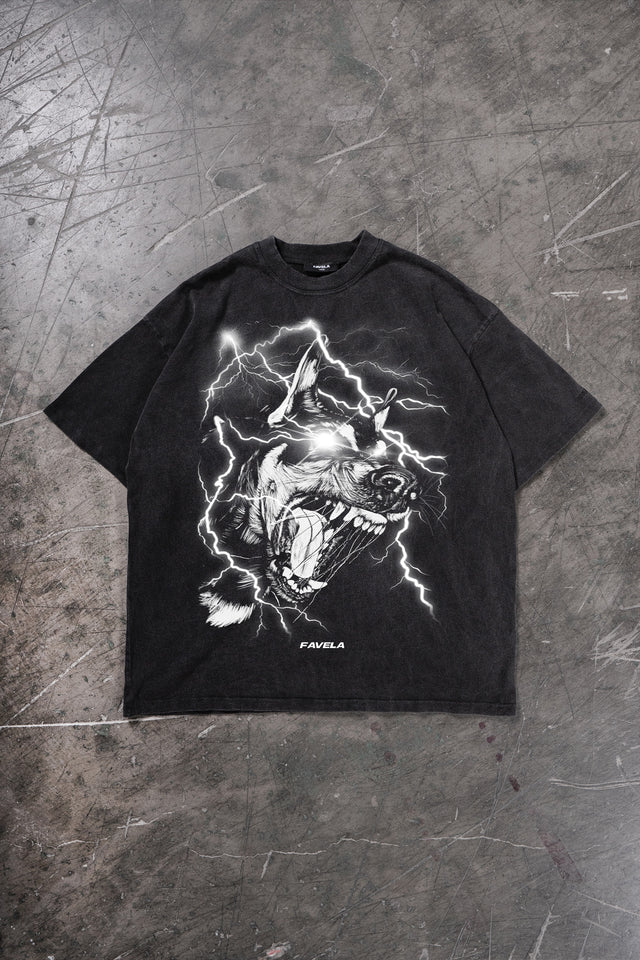 DOBERMAN BLACK WASHED T-SHIRT