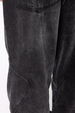 MOTO BLACK WASHED DENIM