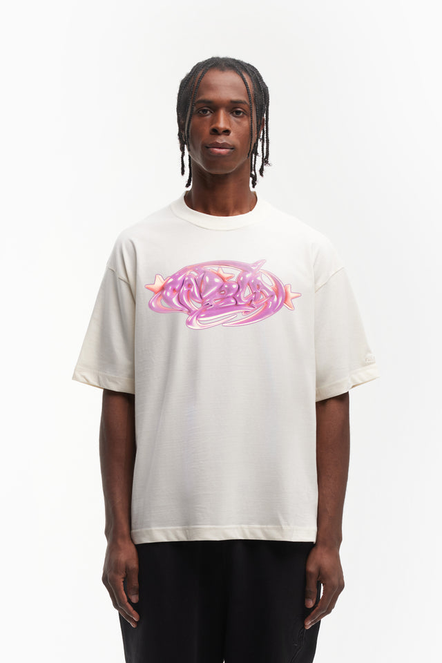 FLASH VANILLA DISTRESSED T-SHIRT