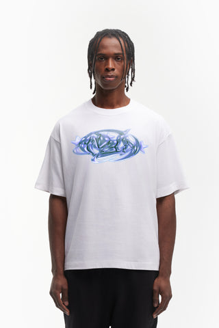 FLASH WHITE DISTRESSED T-SHIRT