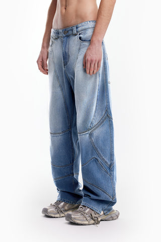 MOTO LIGHT BLUE WASHED DENIM