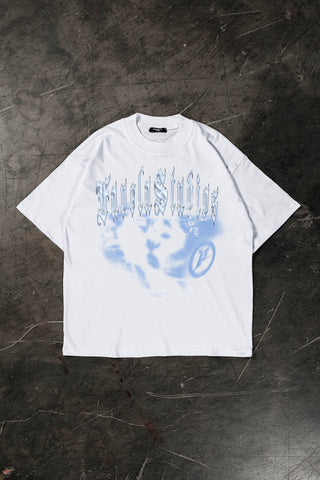 KISS WHITE DISTRESSED T-SHIRT