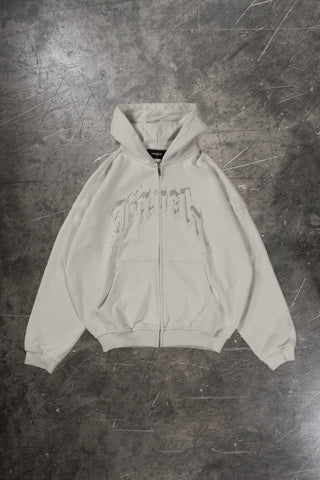 AVES RHINESTONE LIGHT GRAY PA FRONT ZIP