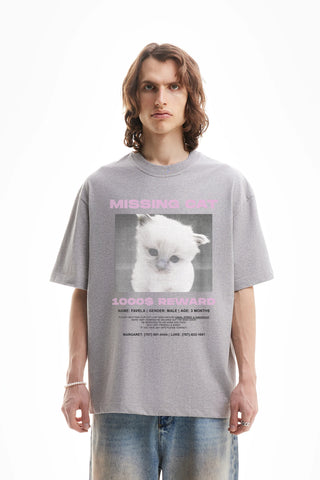MISSING LIGHT GREY MELANGE T-SHIRT