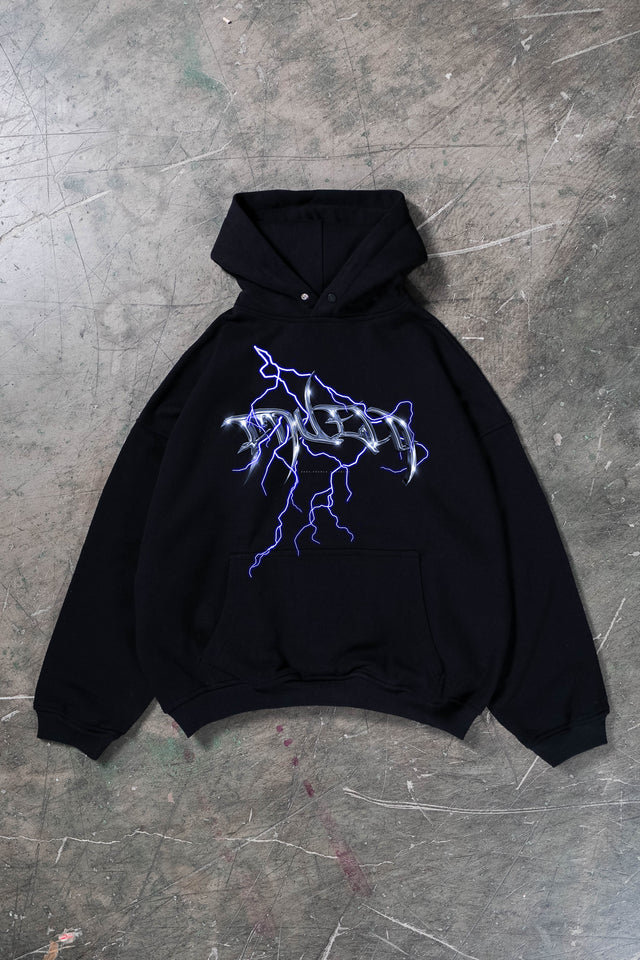 NEW LIGHTNING BLACK HOODIE