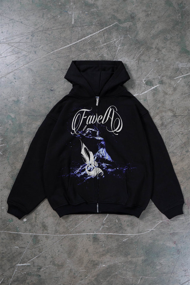 NYMPH BLACK FRONT ZIP