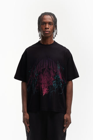 PALACE BLACK DISTRESSED T-SHIRT