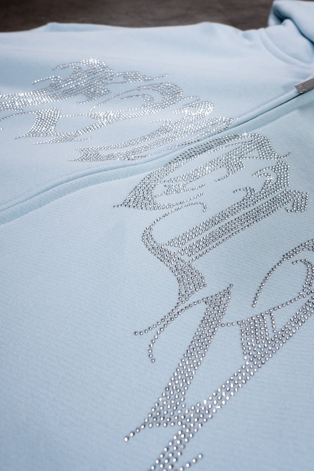 RIBCAGE RHINESTONE ICE WATER FRONT ZIP