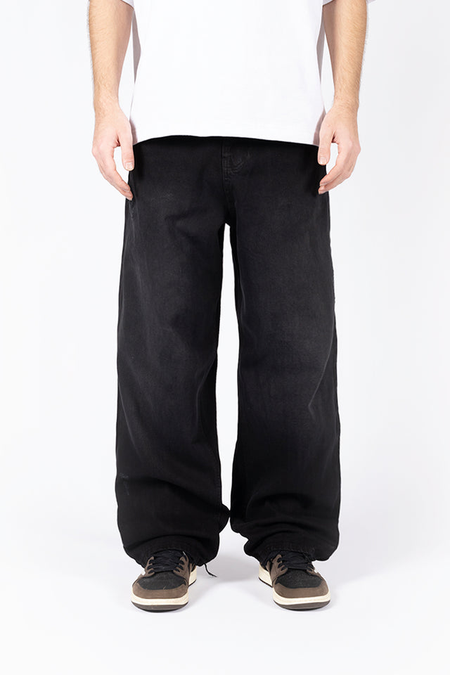 HEAVY BAGGY REGULAR VINTAGE BLACK DENIM