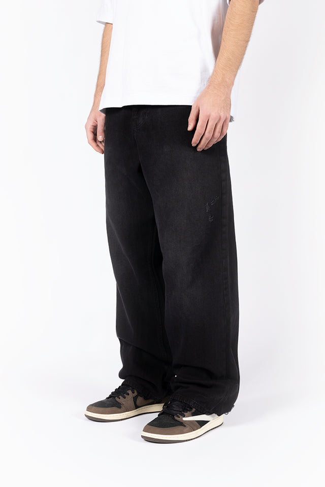 HEAVY BAGGY REGULAR VINTAGE BLACK DENIM