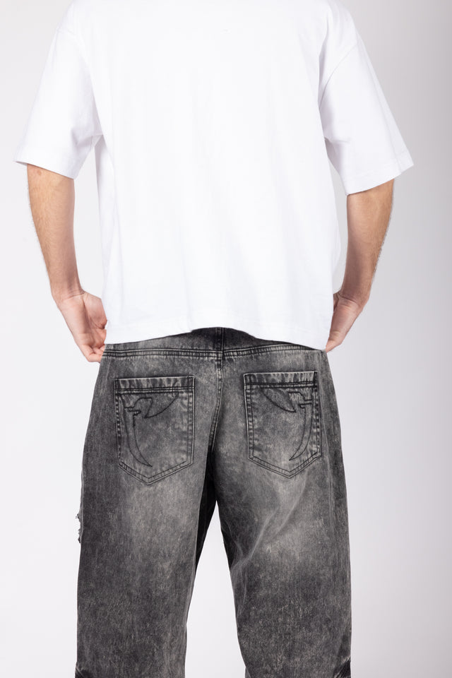 FAV DISTRESSED BLACK VINTAGE WASH DENIM