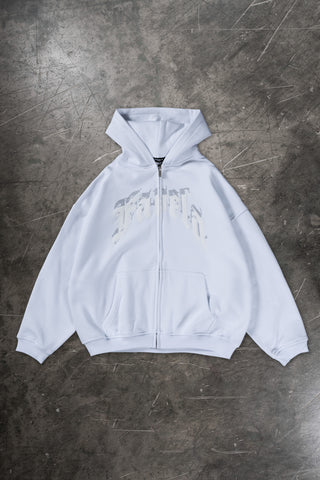 AVES RHINESTONE WHITE FRONT ZIP