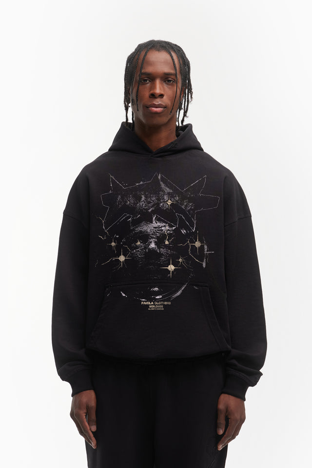 %STONE BLACK HOODIE%