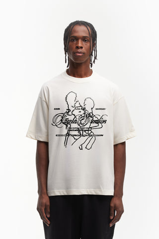 TWINS VANILLA DISTRESSED T-SHIRT