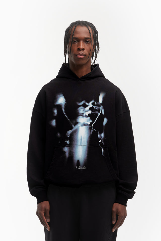 TWO FACE BLACK HOODIE