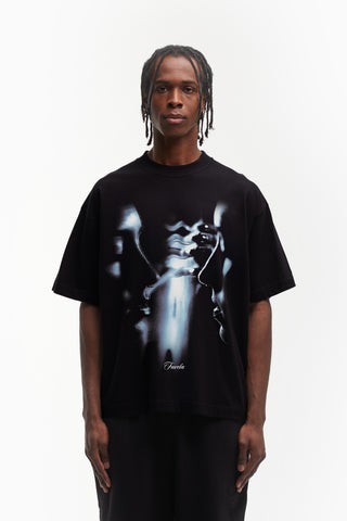 TWO FACE BLACK DISTRESSED T-SHIRT
