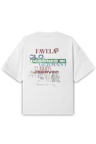 TYPOGRAPHY WHITE DISTRESSED T-SHIRT