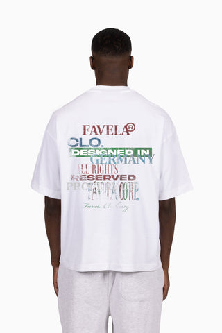 TYPOGRAPHY WHITE DISTRESSED T-SHIRT