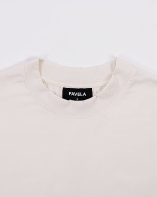 BOXY DISTRESSSED VANILLA T-SHIRT