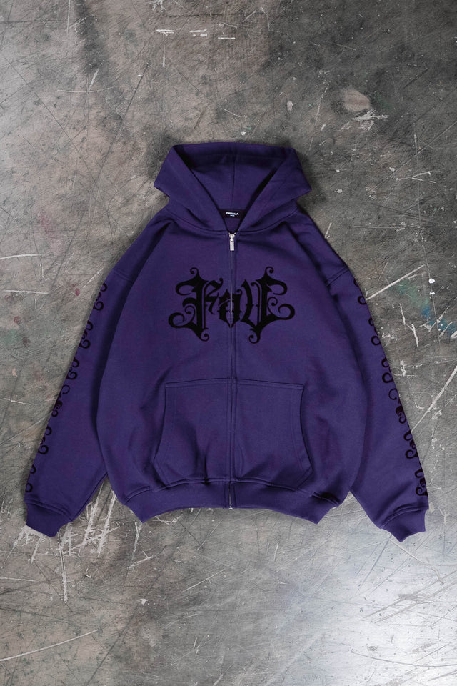 VELOR NIGHTSHADE FRONT ZIP