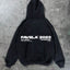 Black washed hoodie with Favela 2021 backprint