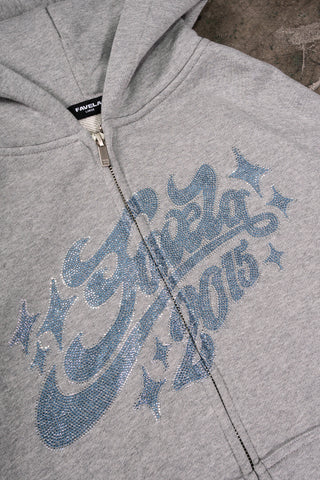 RHINESTONE 2015 DARK GREY MELANGE FRONTZIP