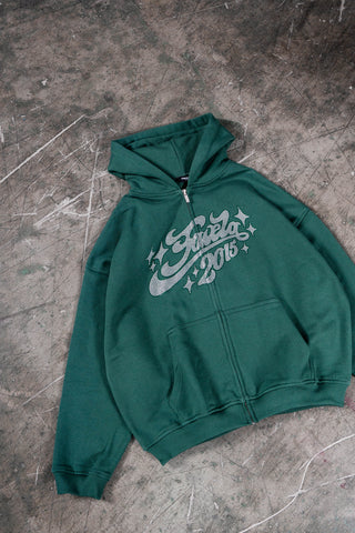 RHINESTONE 2015 HUNTER GREEN FRONTZIP