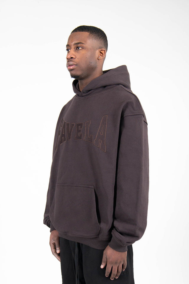 SCHOOL CHOCOLATE SNAP BUTTON HOODIE