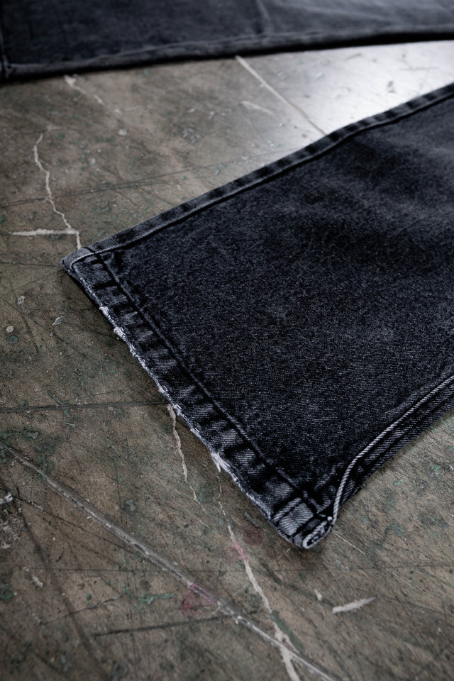 FAVELA FAVELA EMBROIDERY BLACK WASHED DENIM
