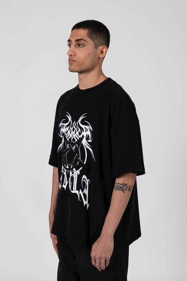 HEAVY TRIBAL BLACK T-SHIRT