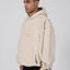 Oatmeal coloured Snap Button Hoodie by Favela Clothing
