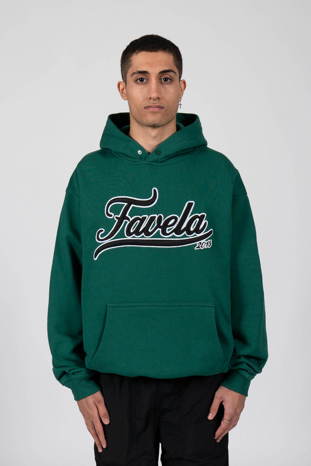 Forest Green Snap Button Hoodie with 3D SIgnature Logo
