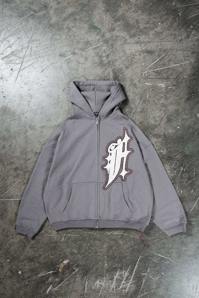 BIG F DARK GRAY FRONT ZIP