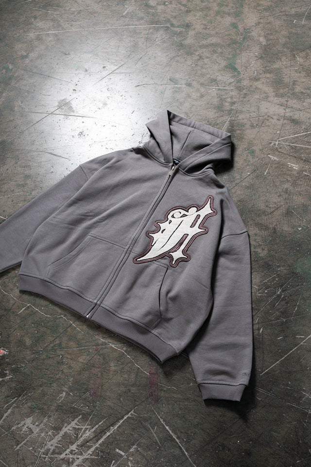 BIG F DARK GRAY FRONT ZIP