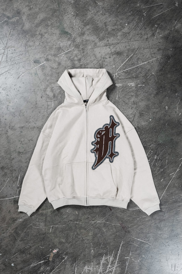 BIG F TAUPE FRONT ZIP