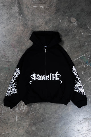 MOSAIC BLACK FRONT ZIP