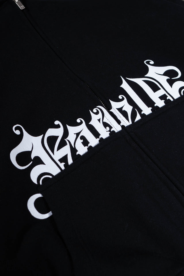 MOSAIC BLACK FRONT ZIP