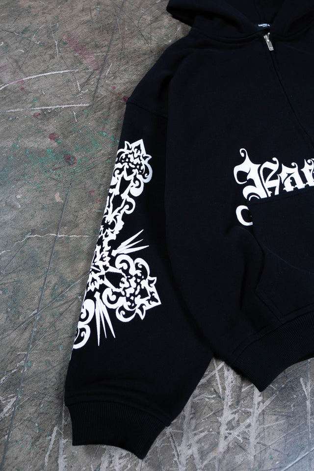 MOSAIC BLACK FRONT ZIP