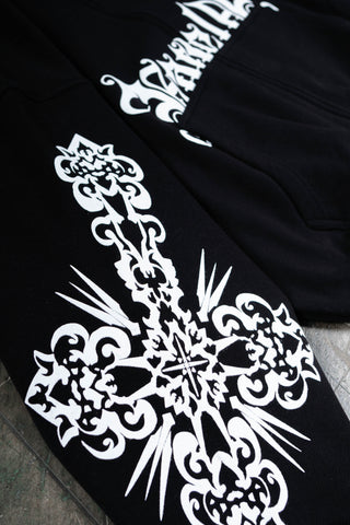 MOSAIC BLACK FRONT ZIP